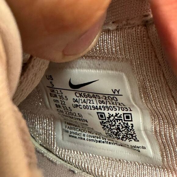 VERY GOOD Nike Women’s Air Force 1 Pixel “Particle Beige” Pink Platform 5 - Picture 9 of 10